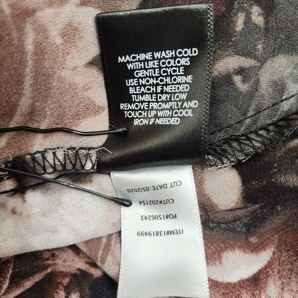 Torrid Floral Georgette Top Women Plus 3X Romantic Bow Tie Blouse Boho Fall - Picture 8 of 11